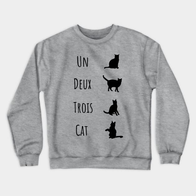 Un Deux Trois Cat Crewneck Sweatshirt by Sloth Station